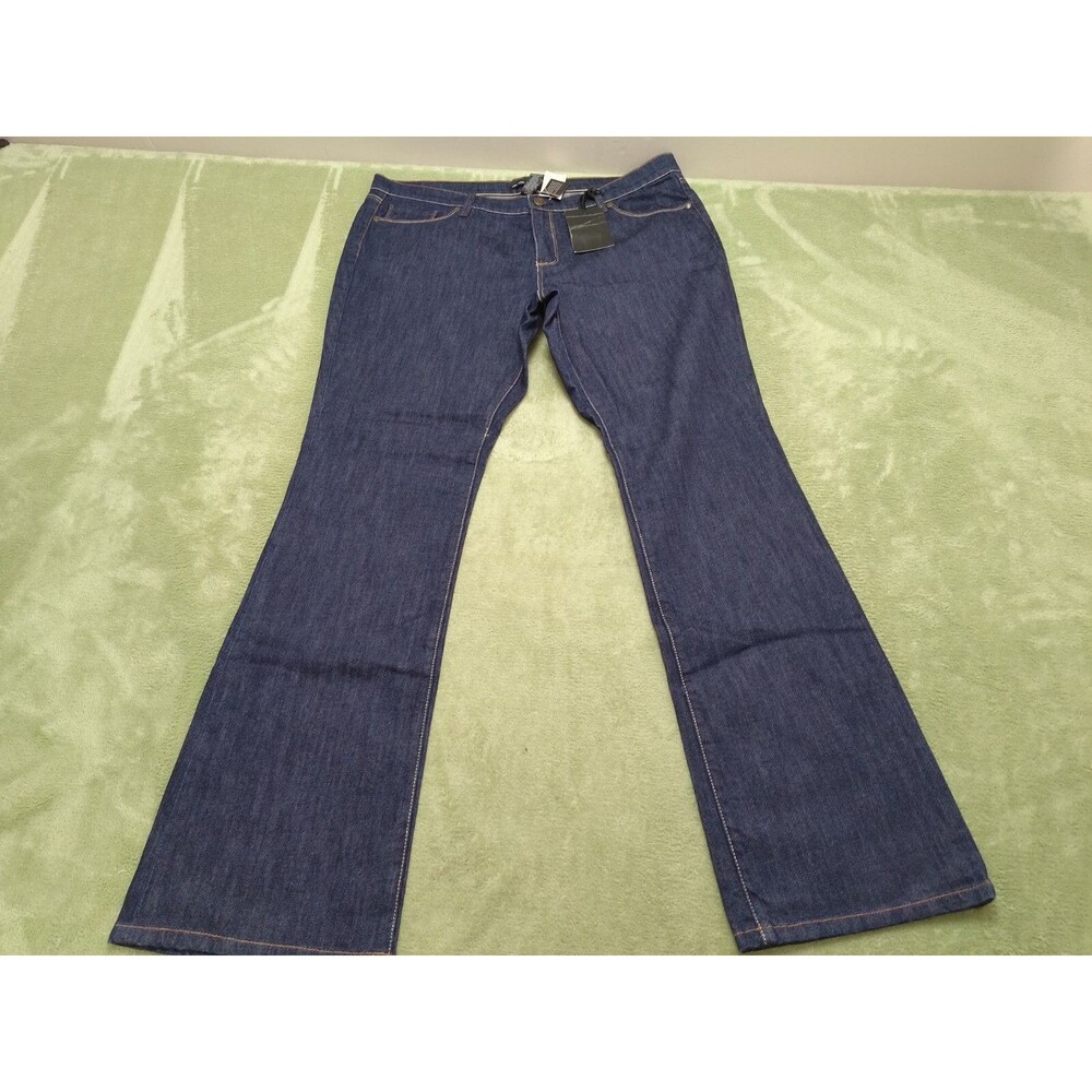 New York & Company Flare Jeans Womens 18 (Actual 38x28.5) Blue Denim Zip NEW